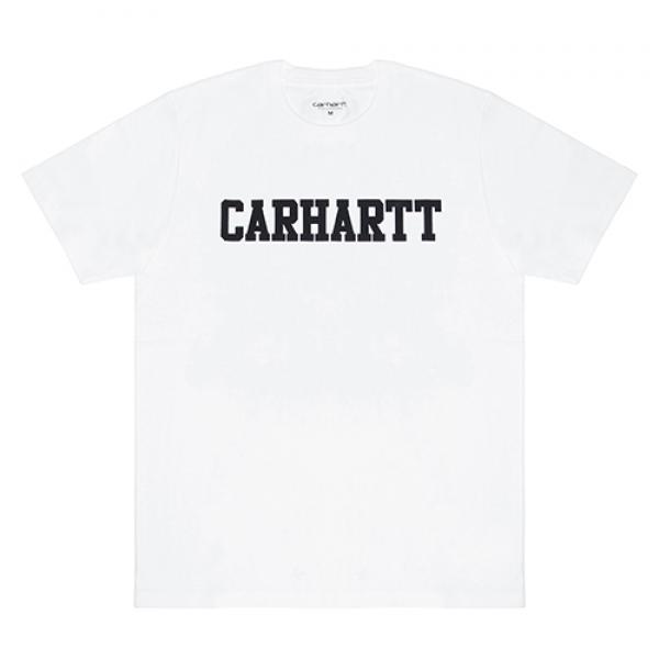(I018486) COLLEGE T-SHIRT-WHT/BLK