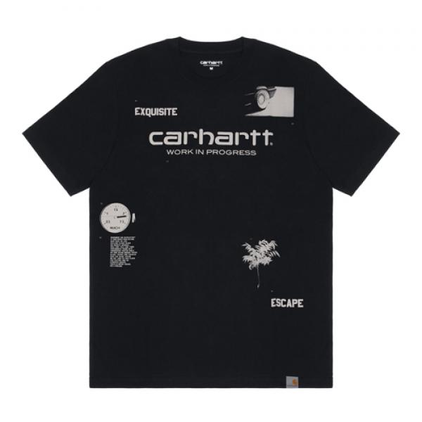 (I021344)WIP S/S ESCAPE SCRIPT T-SHIRT-BLK