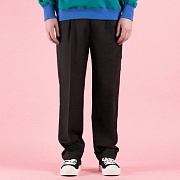 COLOR DIVIDIED WIDE SLACKS_BLACK