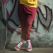 80S RETRO SWEAT PANTS_RED