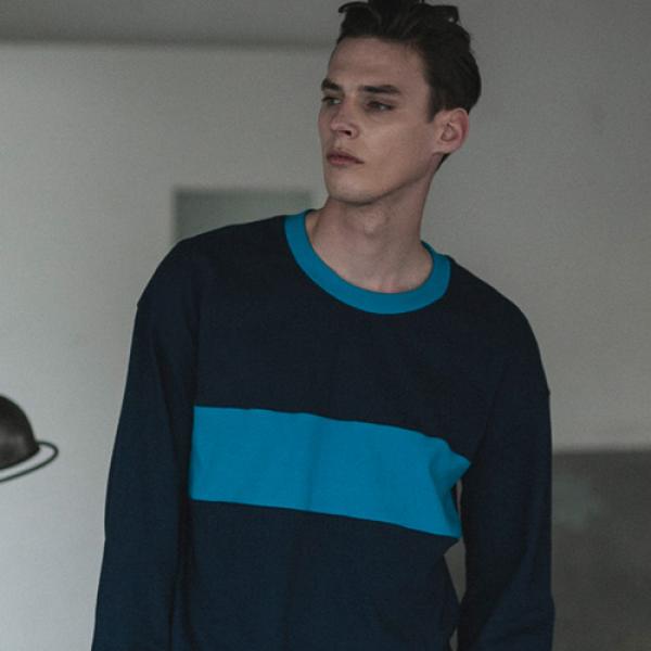 DIVIDED LOOSE T-SHIRT_NAVY