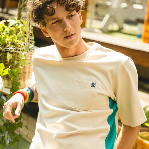 SIDECUT POCKET T-SHIRT_IVORY