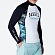 SWELL MEN RASHGUARD V3-BLACK-WHITE-D.HAWAII