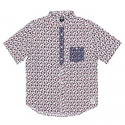 ELITE PAISLEY WOVEN SS SHIRT-WHT (0204)