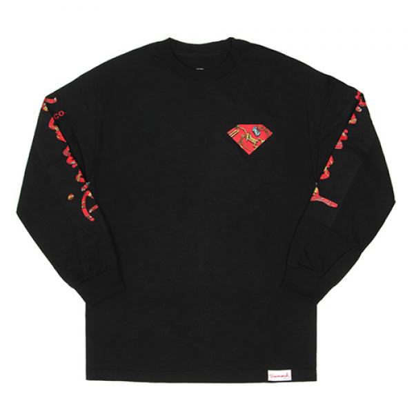 LOW LIFE LONG SLEEVE TEE-BLK
