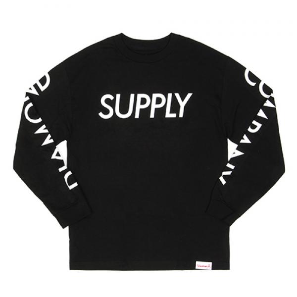 SUPPLY LONG SLEEVE TEE-BLK