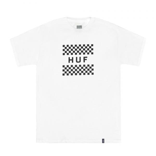 CHECKERBOARD BOX LOGO TEE-WHT