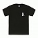 CLASSIC H POCKET TEE-BLK (WHT print)