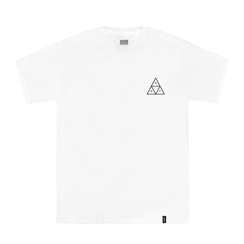 TRIPLE TRIANGLE TEE-WHT(bk print)
