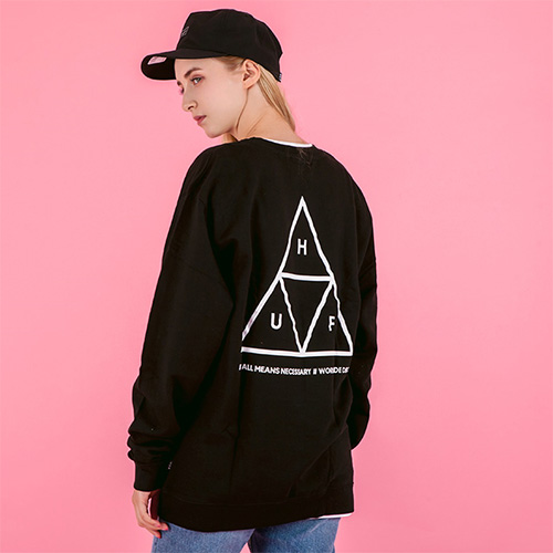 TRIPLE TRIANGLE CREWNECK-BLK