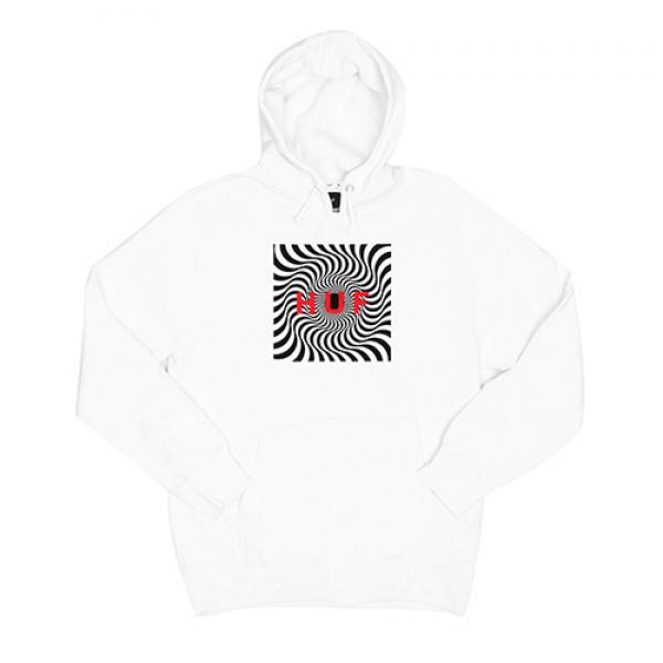HUF X SPITFIRE BOX LOGO PULLOVER FLEECE-WHT