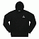 TRIANGLE ROSE PULLOVER HOODIE-BLK
