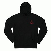 TRIPLE TRIANGLE PULLOVER FLEECE-BLK(print-red)