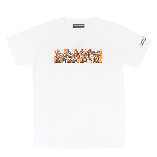 FIRE FLAME LOGO T-SHIRTS - WHITE