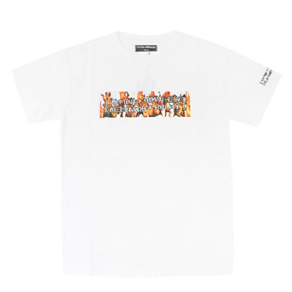 FIRE FLAME LOGO T-SHIRTS - WHITE