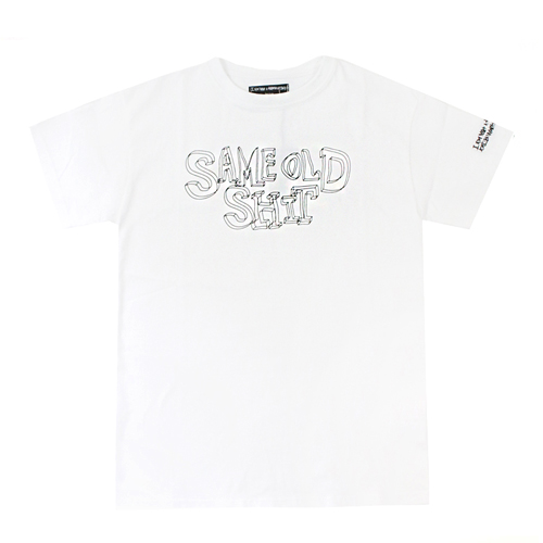 SAME OLD SHIT 3D LOGO T-SHIRT-WHITE