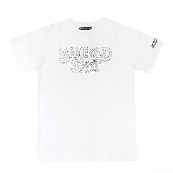 SAME OLD SHIT 3D LOGO T-SHIRT-WHITE