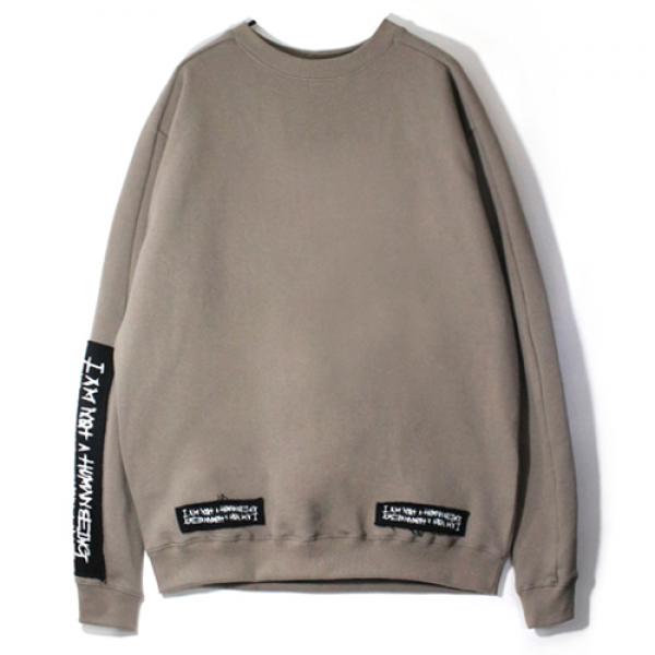 PATCHED BASIC LOGO CREWNECK - MOON ROCK