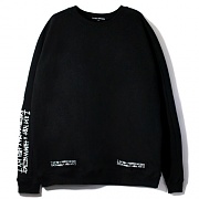 PATCHED BASIC LOGO CREWNECK-BLACK