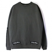 PATCHED BASIC LOGO CREWNECK-CHARCOAL