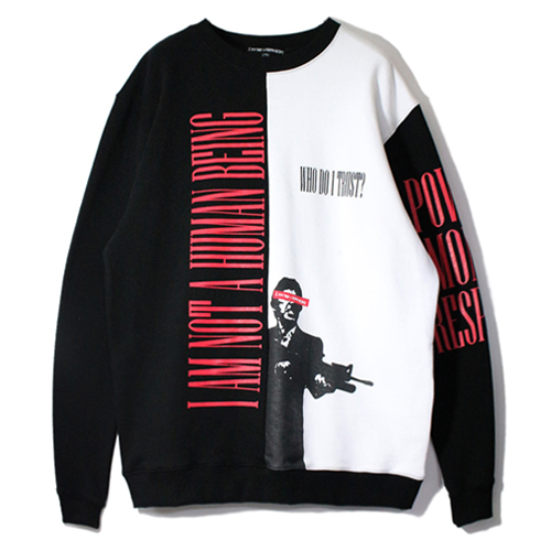 WHO DO I TRUST CREWNECK - BLACK/WHITE