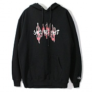 SAMO LOGO HOODIE - BLACK