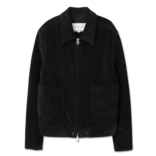 OLIVER CORDUROY ZIP JACKET-BLACK