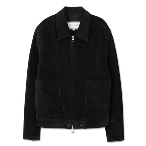 OLIVER CORDUROY ZIP JACKET-BLACK