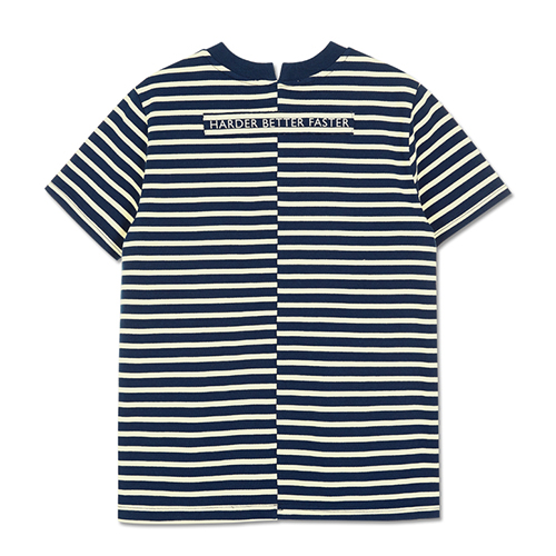 WOMAN UNBALANCE PATCH T-SHIRT-NAVY