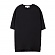 UNISEX BASIC OVERSIZED ZIPPER T-SHIRTS BLACK