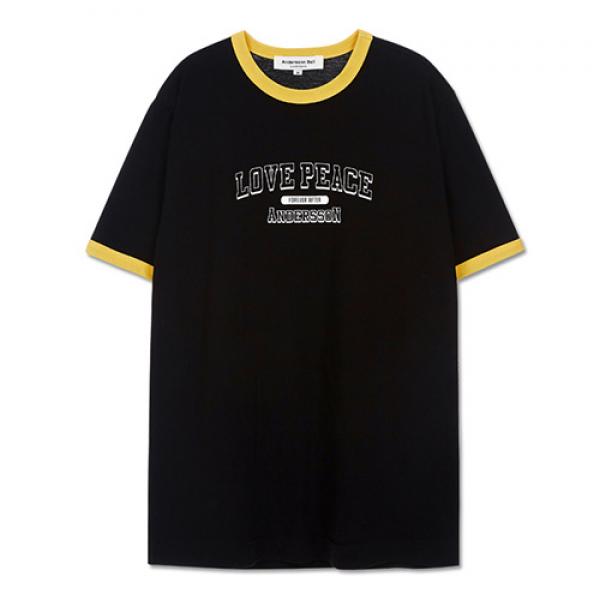 UNISEX LOVE PEACE T-SHIRT-BLACK