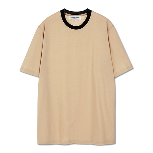 UNISEX TWO-TONE STANDARD T-SHIRT-BEIGE