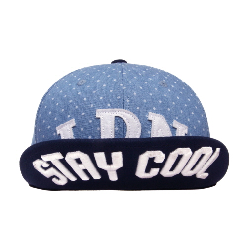 LDN PATCH SNAPBACK-BLUE POLKA DOT