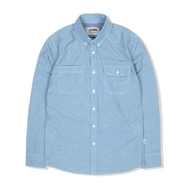 WORKER CHAMBRAY SHIRT-BLUE