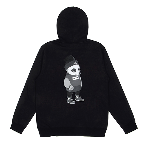 LAYGOM ZIP-UP HOODIE-BLACK