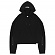 SHORT OVERSIZE PULLOVER HOODIE-BLACK