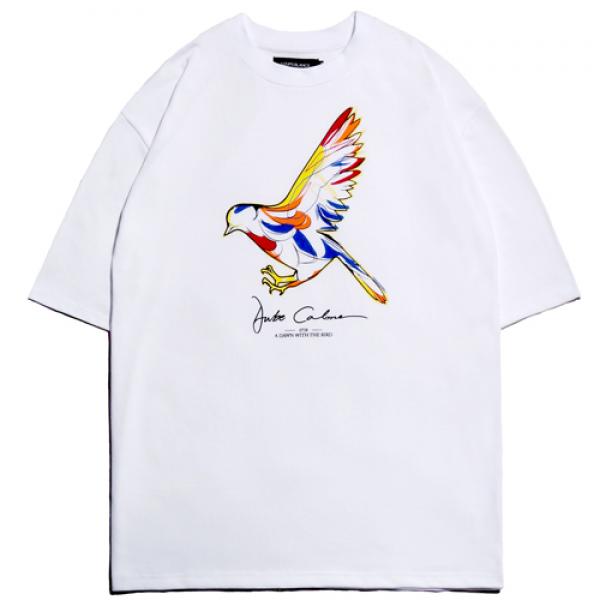 BIRD SHORT SLEEVE T-SHIRT - WHITE