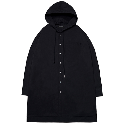 DROP SHOULDER HOODED OUTER SHIRT