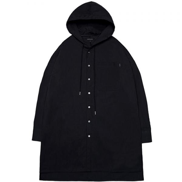 DROP SHOULDER HOODED OUTER SHIRT