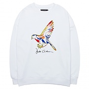 BIRD EMBROIDERED SWEATSHIRT-WHITE
