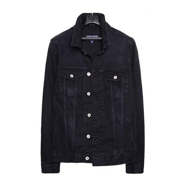 [MODIFIED] M#0452 WASHED BLACK DENIM JACKET