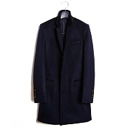 [MODIFIED] M#0257 NOTCHED LAPEL COAT - NVY