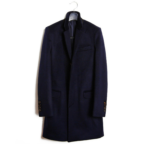 [MODIFIED] M#0257 NOTCHED LAPEL COAT - NVY