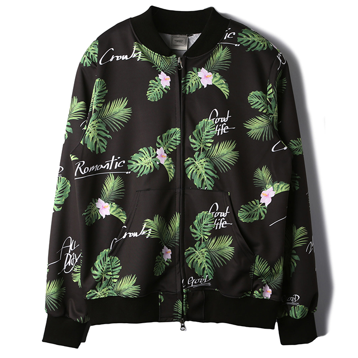 [ROMANTIC CROWN] TROPICAL LEAF BLOUSON_BLACK