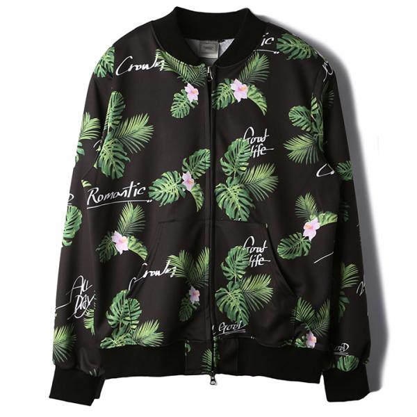 [ROMANTIC CROWN] TROPICAL LEAF BLOUSON_BLACK