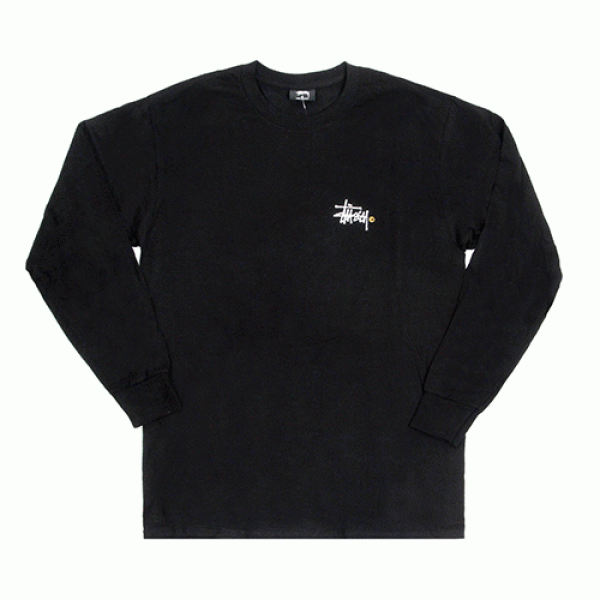 BASIC LOGO PAINT L/SL TEE-BLACK