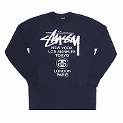 WORLD TOUR L/SL TEE-NAVY