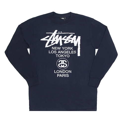 WORLD TOUR L/SL TEE-NAVY