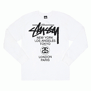 WORLD TOUR L/SL TEE-WHT
