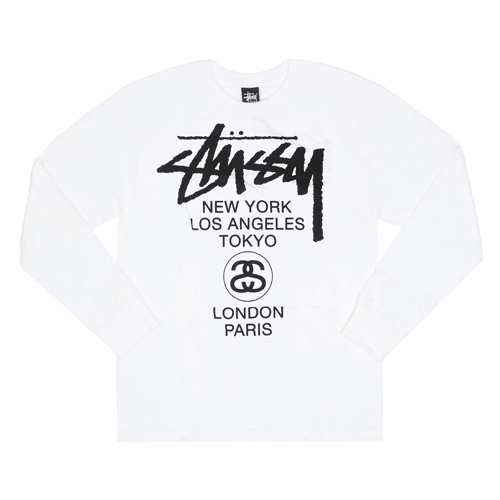 WORLD TOUR L/SL TEE-WHT